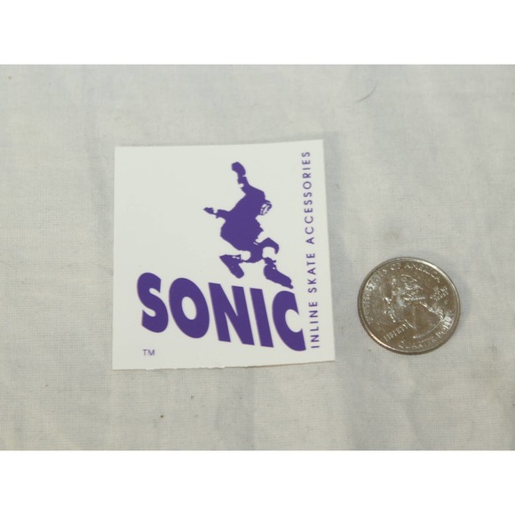 Sonic Grind Plates Vintage Inline Aggressive Rollerblade Logo Sticker - Picture 3 of 3